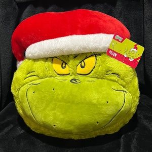 New Dr Seuss' The Grinch Who Stole Christmas Round Plush Pillow